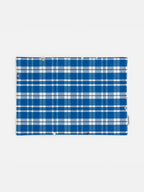 buttoned placemats - blue check