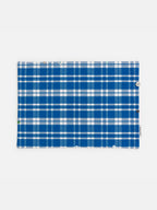 buttoned placemats - blue check