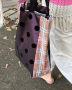 polka dot plaid bag