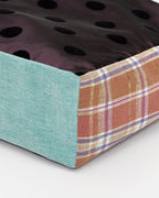polka dot plaid bag