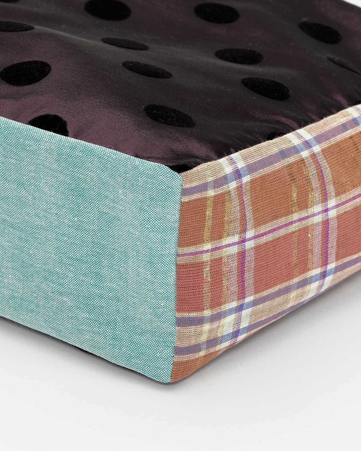 polka dot plaid bag