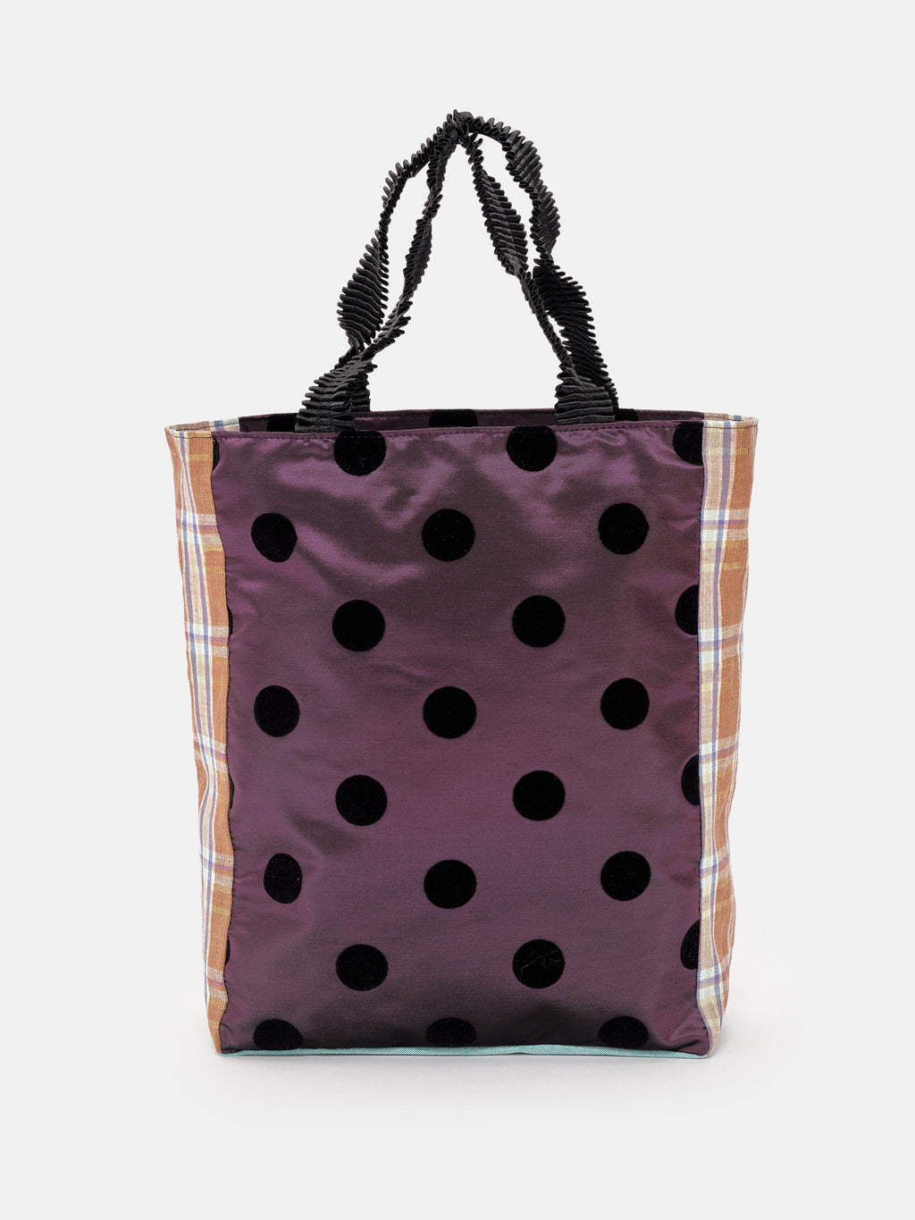 polka dot plaid bag