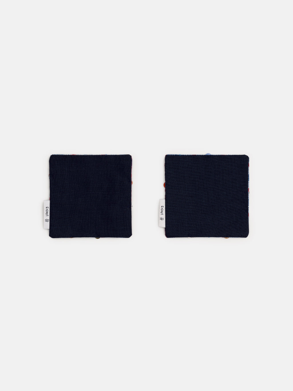 buttoned coasters - vintage plaid