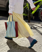 striped watercolor bag