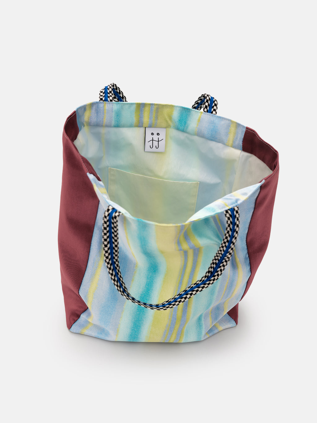 striped watercolor bag