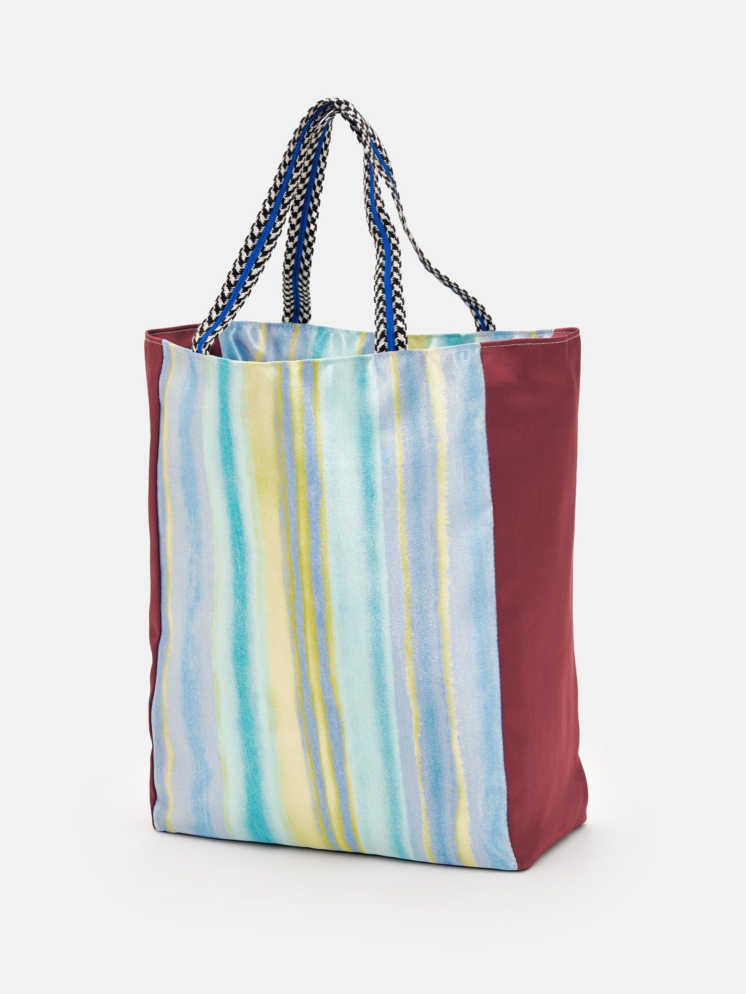 striped watercolor bag